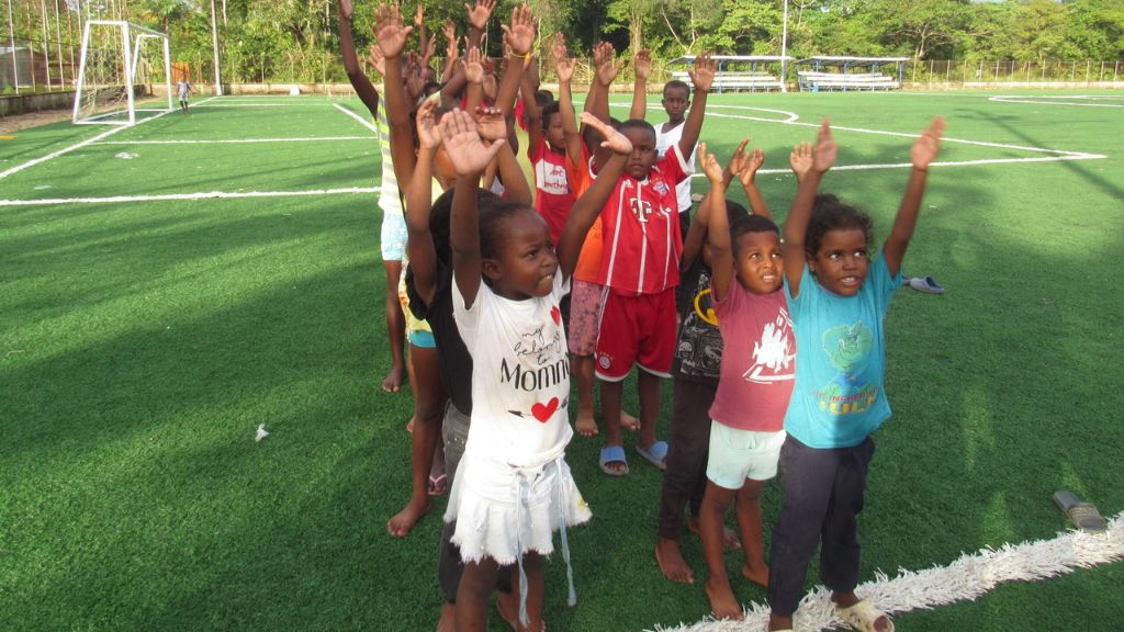 Children at our Football for Peace project