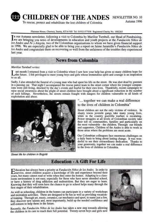 Autumn 1996 newsletter