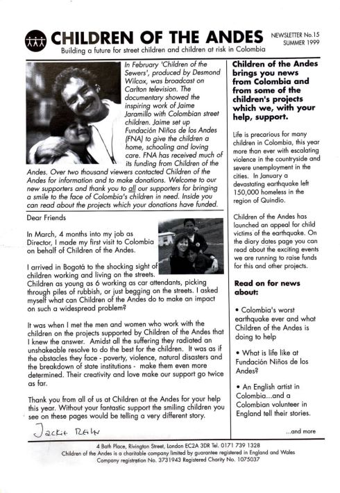 Summer 1999 newsletter