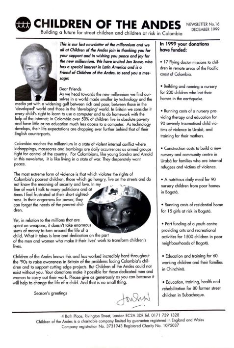 Winter 1999 newsletter