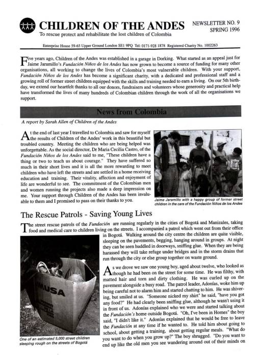 Spring 1996 newsletter