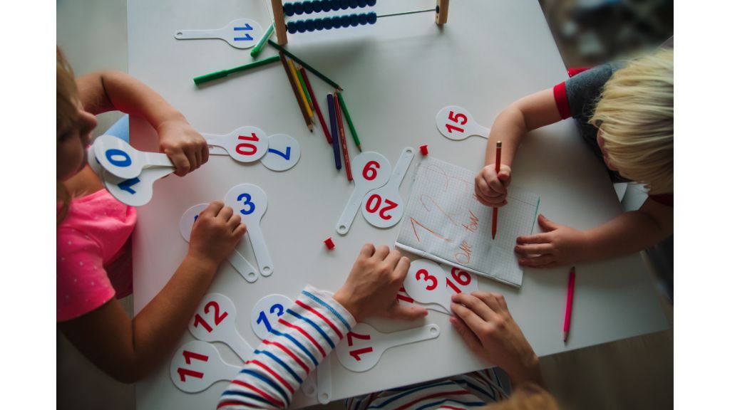 children studying